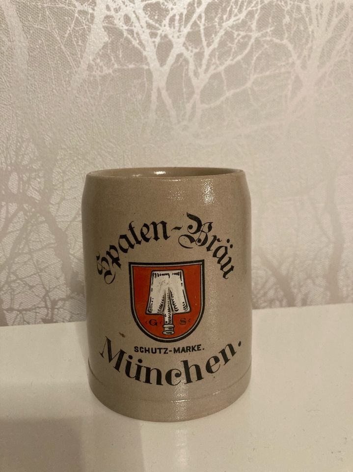 alter Bierkrug Spaten-Bräu München 0,4l Steingut in Magdeburg