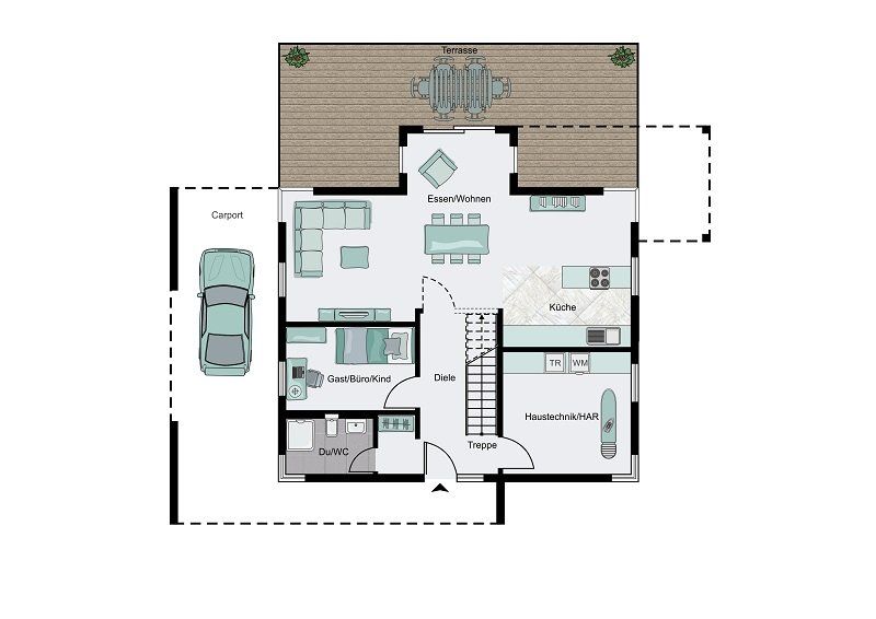 modernes City Haus mit Flachdach in bester Lage! in Sulzbach a. Main