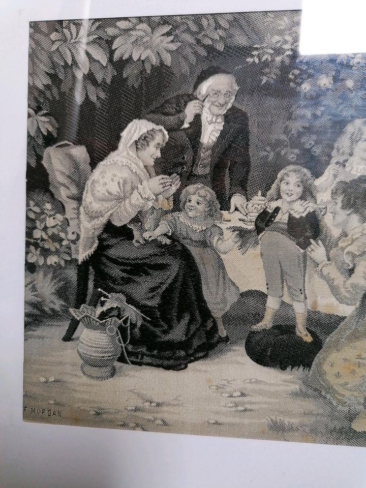 Antikes Seidenbild, Neyret Freres, Fred Morgan in Hellenthal