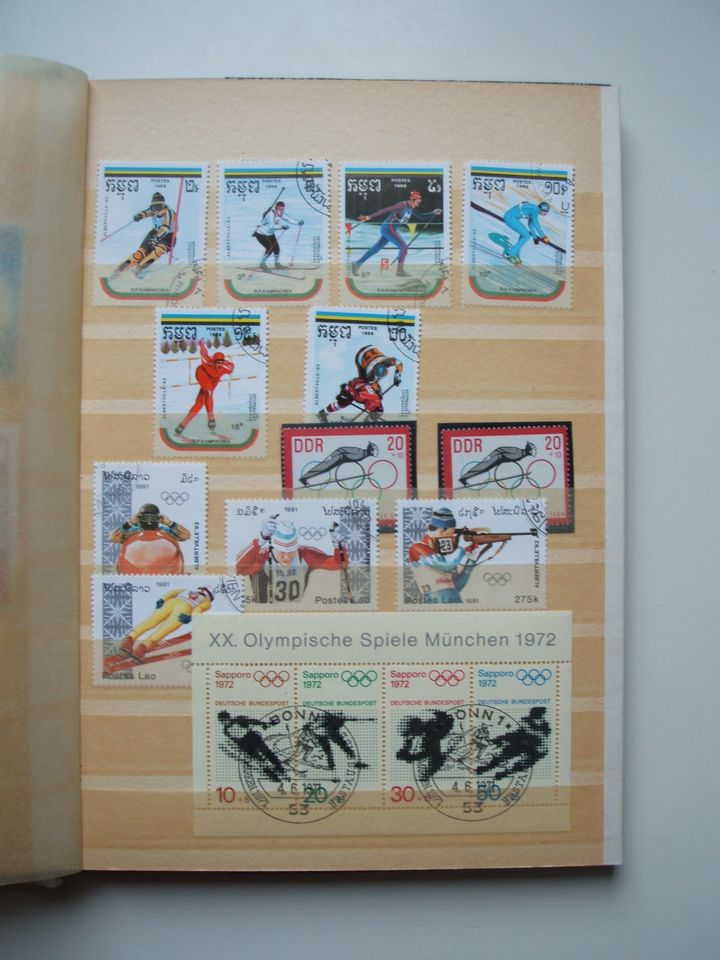 Olympische Winterspiele versch. Olympiaden Briefmarken, Blocks in Mühlhausen