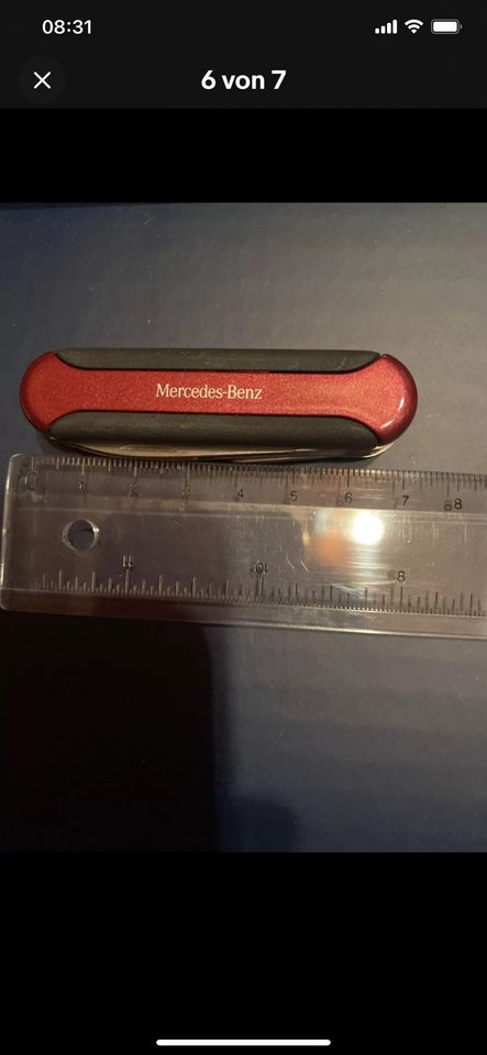 Mercedes Kleines Taschenmesser - rot (in Wagenfarbe lackiert) in Stuttgart