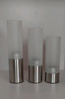 3x Teelichthalter aus mattiertem Glas & Metall als Set Nordrhein-Westfalen - Neuss Vorschau