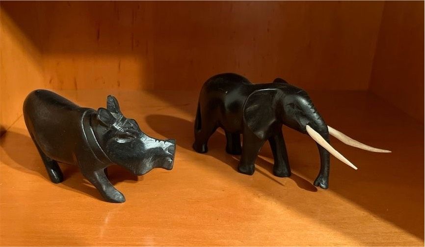 Afrikanische Holzfiguren schwarz 14 x 7/8cm in Isny im Allgäu