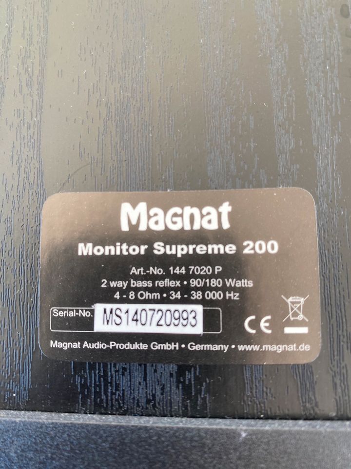 Magnat Boxen Monitor Supreme 200 sehr gut getestet! in Bonn