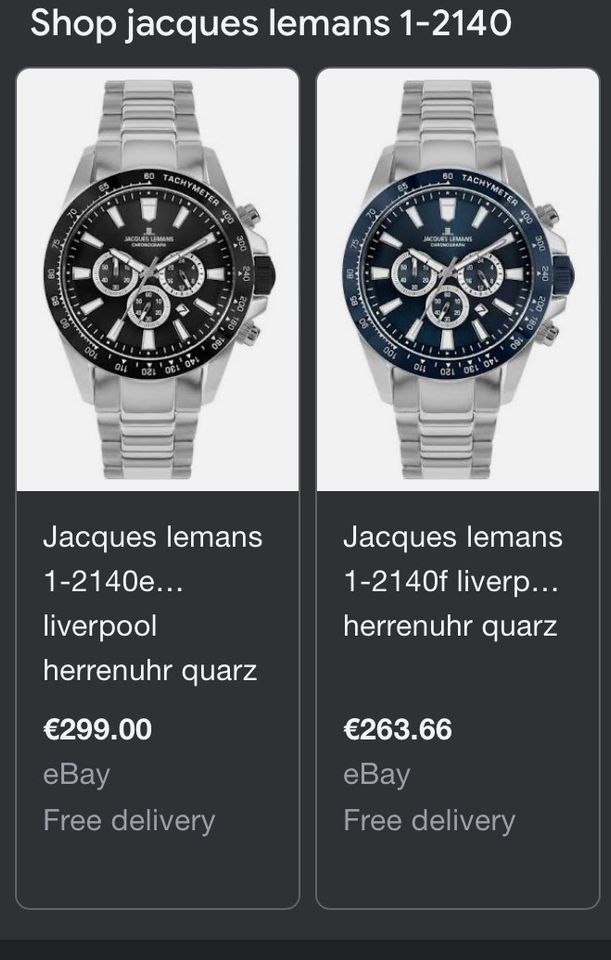 Jacques Lemans Chronograph Liverpool Blue 1-2140f Men\'s Herren in  Baden-Württemberg - Ludwigsburg | eBay Kleinanzeigen ist jetzt Kleinanzeigen | Quarzuhren