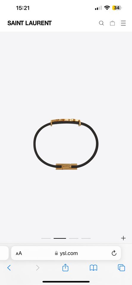 Yves Saint Laurent  Armband YSL Lederarmband / Gold in Ober-Ramstadt