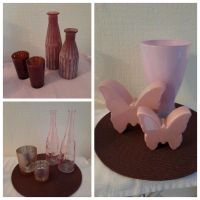 Dekoration Vase Teelichtgläser Tischset Schmetterling rosa Rheinland-Pfalz - Wittlich Vorschau