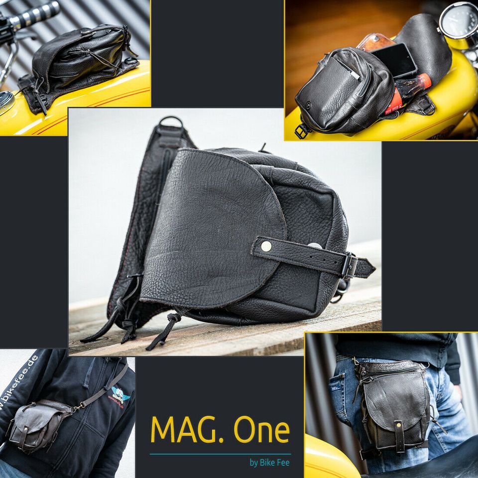 Biker Tasche MAG. One von Bike Fee Tank-/Beintasche Leder Magnet in Pfullingen