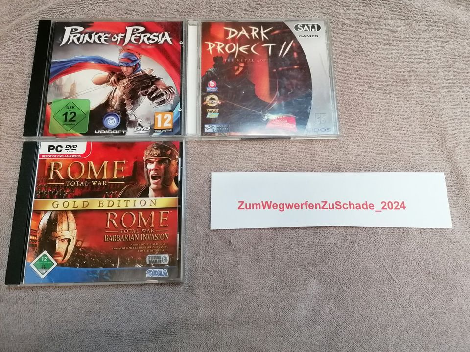 PC Spiele : Prince of Persia + Dark Project 2 + Rome Total War in Dillingen (Donau)