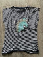 T-Shirt mit Einhorn aus Pailletten maritim 146/152 Rheinland-Pfalz - Lahnstein Vorschau