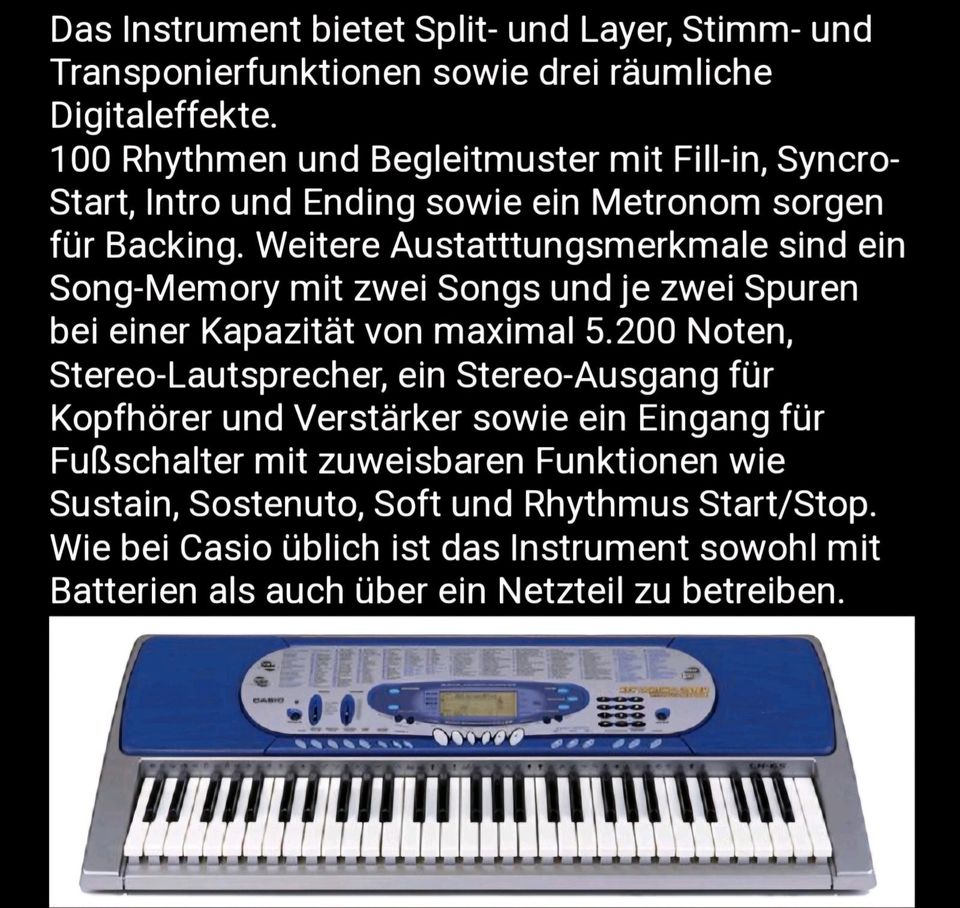 Keyboard Casio LK-65 in Naumburg (Saale)