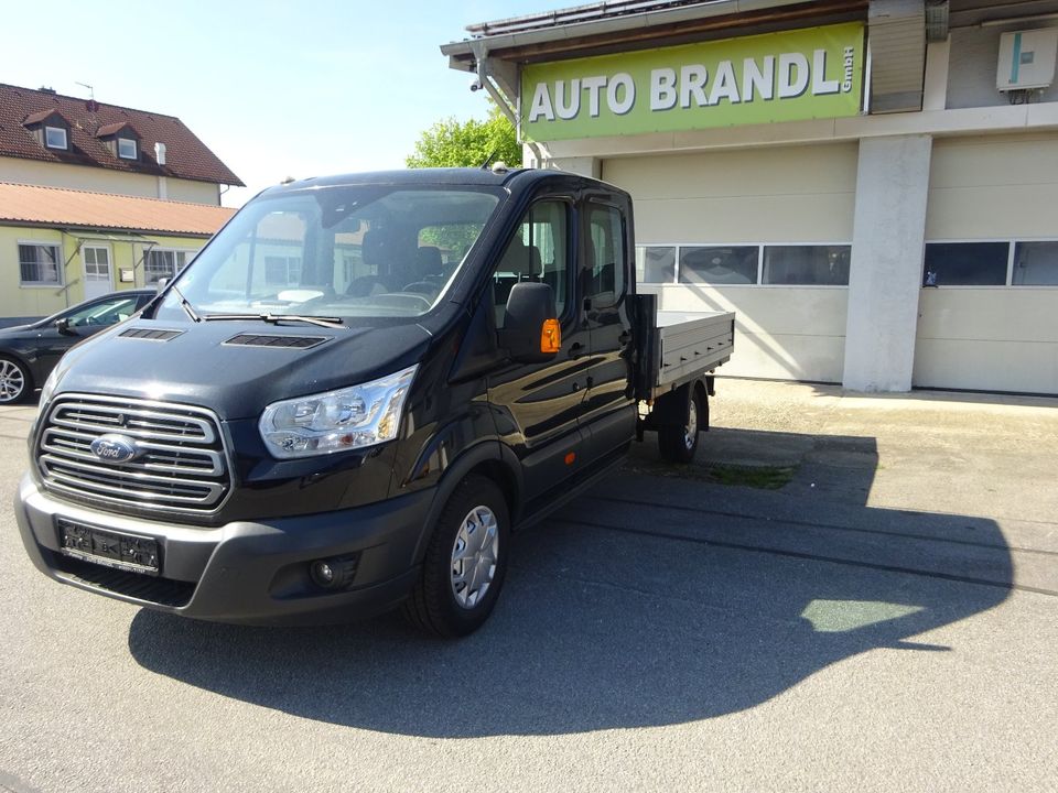 Ford Transit Pritsche DOKA L3, 6 Sitze KLIMA AHK TÜV Service NEU in Plattling