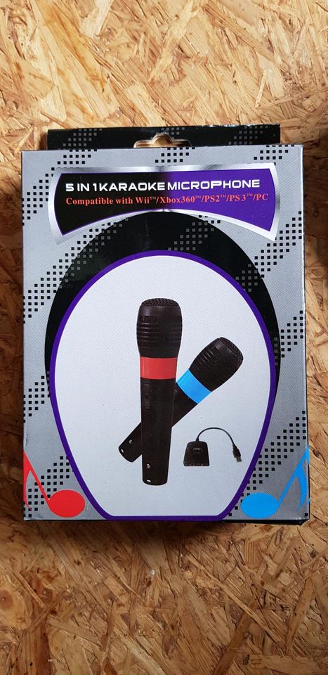 5in1 Karaoke Mikrophone, Mikrofon, kompatibel mit 5 Konsolen in Argenbühl