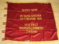 2 Stück DDR Fahnen VEB Baumwollspinnerei Zwickau 1974 Bayern - Aschaffenburg Vorschau