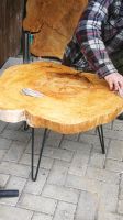 Holztisch Platte ca. 80cm mit wunderschönen Maserungen bearbeitet Baden-Württemberg - Nordrach Vorschau