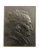 Eisenguss Wandplakette Goethe Porträt Flachrelief OKD Düsseldorf - Pempelfort Vorschau