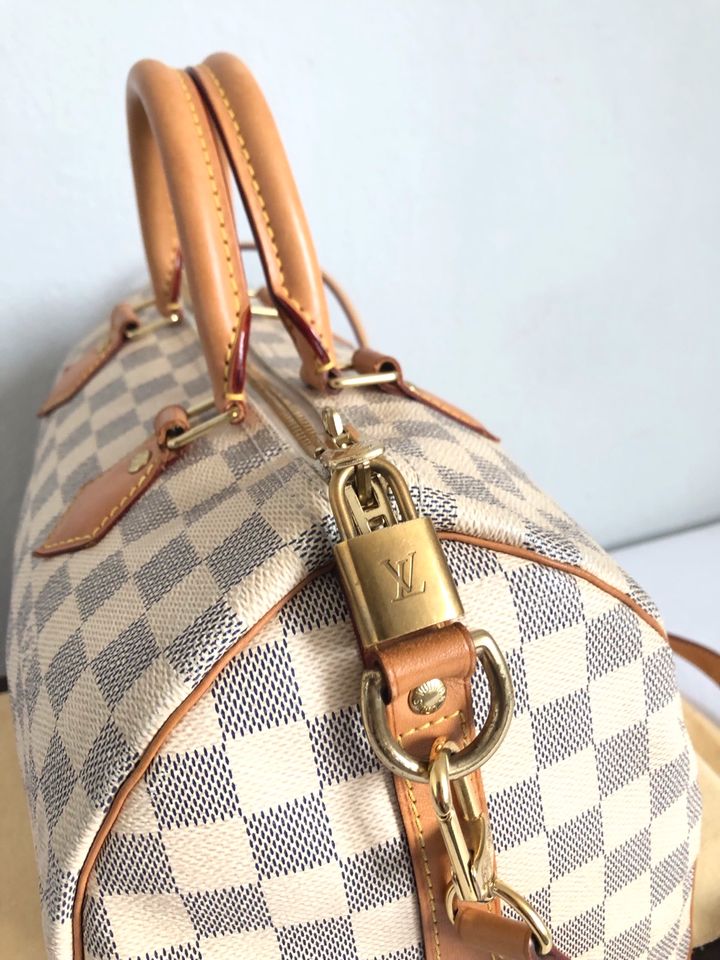 Louis Vuitton LV Speedy 30 Tasche Handtasche Bag Azur Bandouliere in München