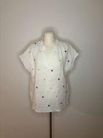 Musselin Bluse Gr.XL Gr.44/46 weiß Herzen 100% Baumwolle Shirt Hessen - Gernsheim  Vorschau