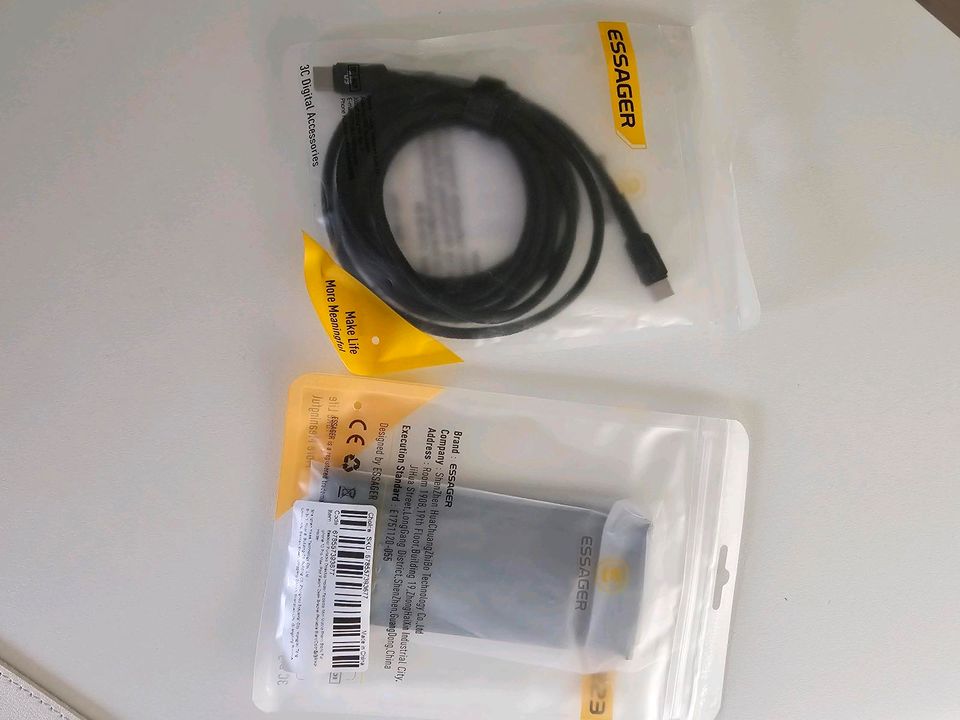 ESSAGER USB C to USB C Cable, 2m - 60w und Handy Ständer in Winden