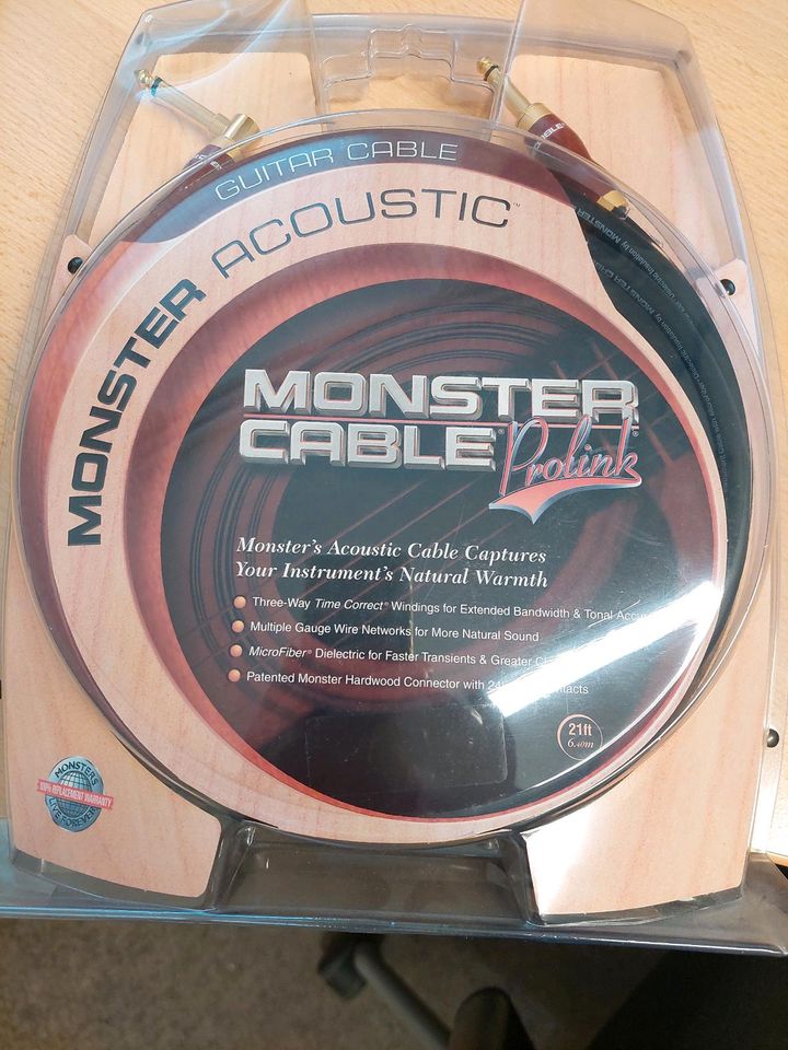 Gitarrekabel "high end" MONSTER Acoustic 6,4 m, NEU in Hamburg