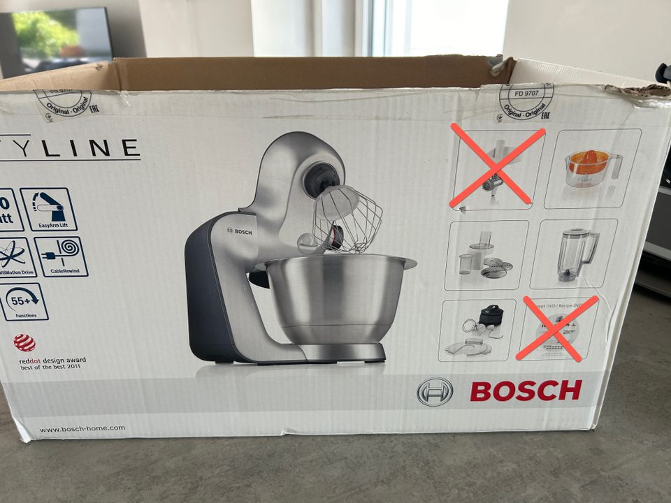 Bosch Küchenmaschine Serie 6 MUM56340, Schüssel 3,9 L, Mixer 1,25 in Beindersheim