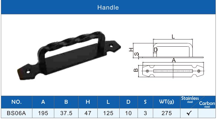 Türgriff Handgriff Möbelgriff Handle Griff 195mm Stahl schwarz in Löwenberger Land