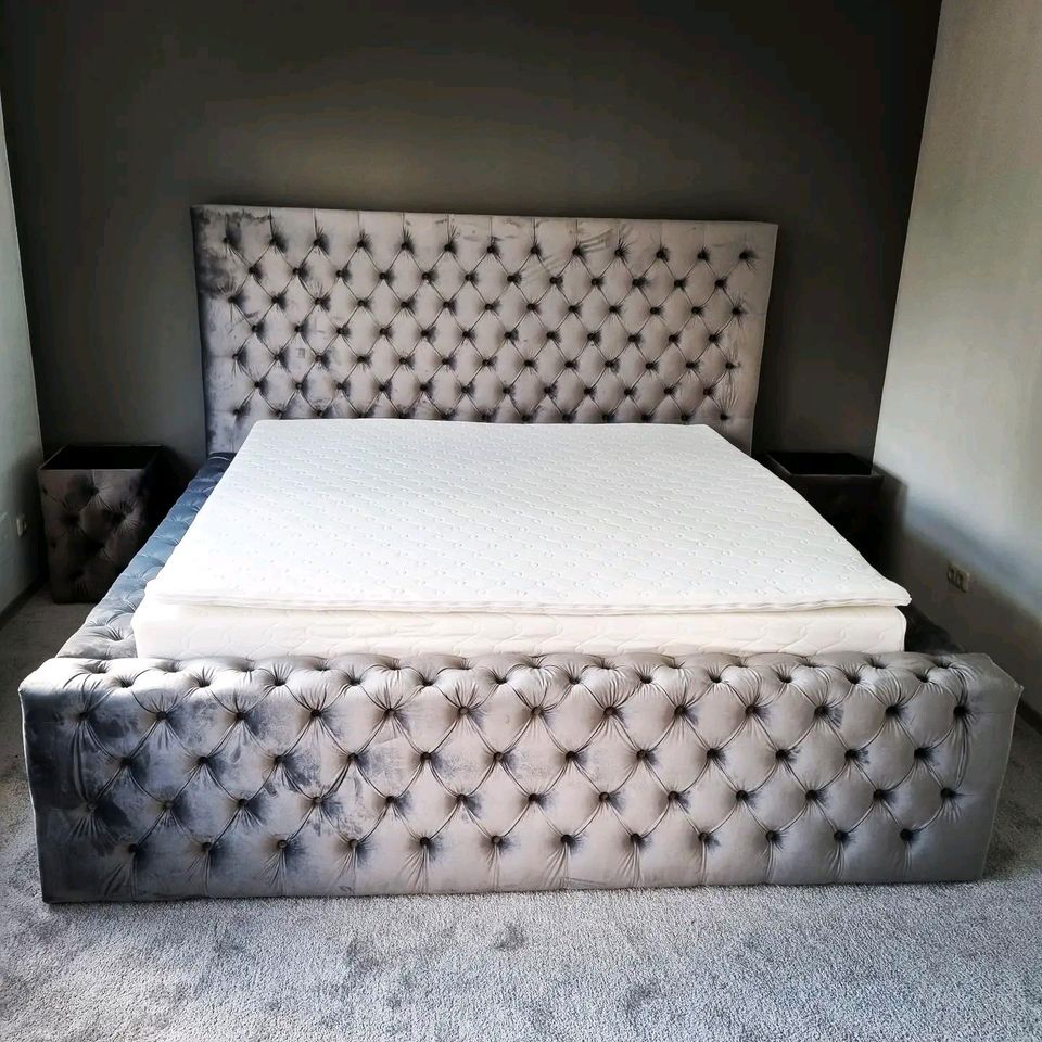 Polsterbett Boxspringbett Bett 180x200 200x200 Chesterfield Samt in Rostock  - Stadtmitte | eBay Kleinanzeigen ist jetzt Kleinanzeigen