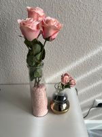 H&M Home und Nanu Nana Vase mit Blumen rosa gold Berlin - Spandau Vorschau