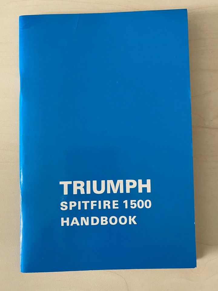 Triumph Spitfire 1500 Handbook (Englisch) *unbenutzt* in Taufkirchen Vils