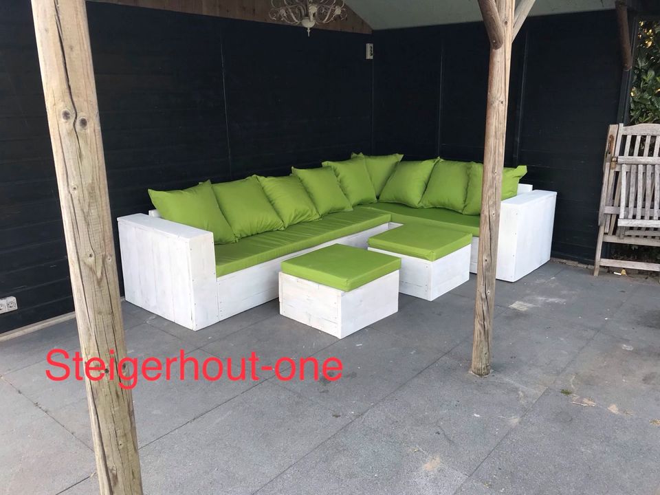 Gerüstholz-Ecksofa-Lounge-Set, Gartenmöbel, kostenlose Lieferung in Gronau (Leine)