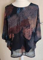 Vero Moda Bluse M dunkel mit Muster teilweise transparent Berlin - Kladow Vorschau