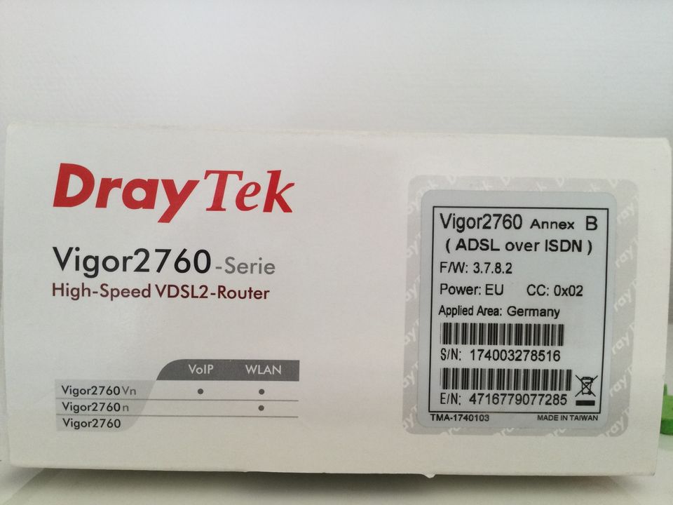 DrayTek High-Speed VDSL2-Router (Vigor2760), unbenutzt, neuwertig in Olching