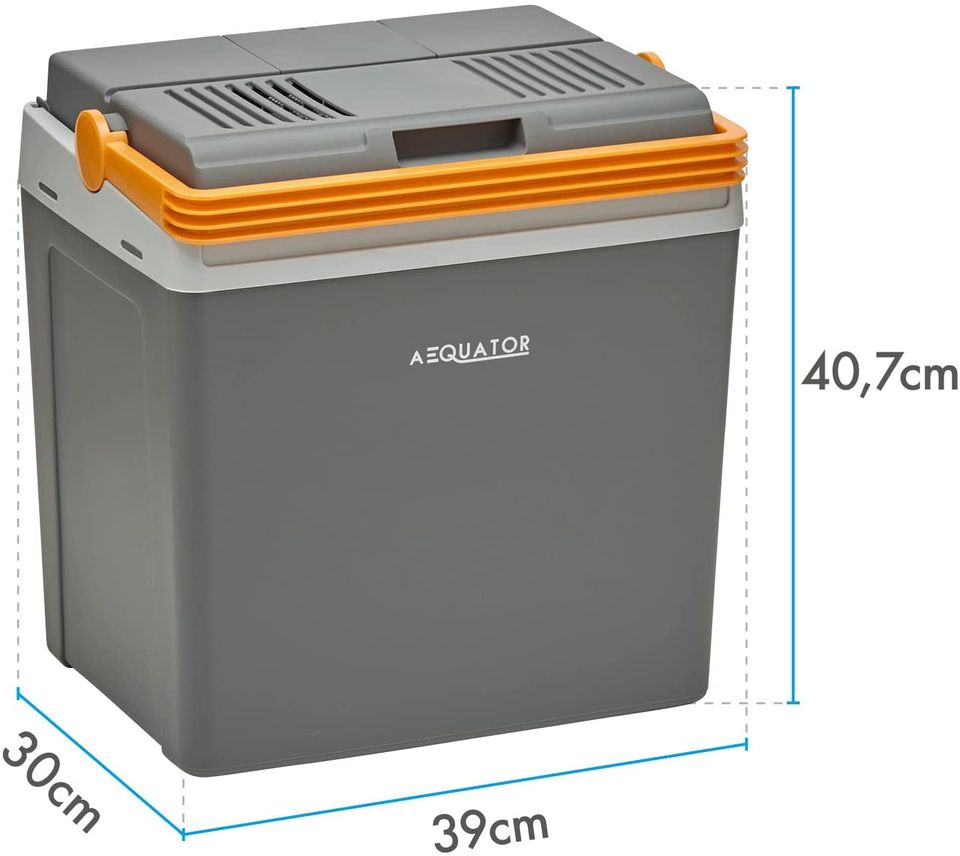 Aequator thermo-elektrische Kühlbox 24 Liter 12V 230V Auto Boot in Herten