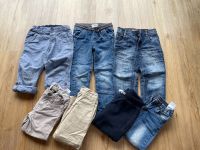 Hosen Jeans Stoff blau braun Jungs 98 104 110 Brandenburg - Falkensee Vorschau