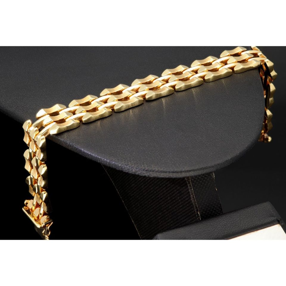 Massives Armband Goldarmband 13mm BREIT 19cm 585 14 Karat ECHT Gelbgold WIE NEU Schmuck Massiv Goldschmuck Viele weitere Angebote mit Finanzierung Ratenzahlung im Shop sensburg-aurum in Berlin