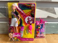 Barbie Regenbogen-Glitzerhaar mit Zubehör OVP Bayern - Stockdorf Vorschau