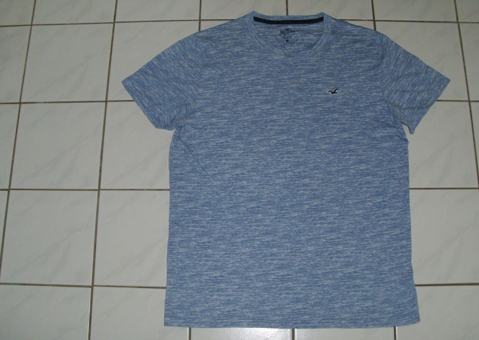 NEUw. T-Shirt (HOLLISTER), hellblau-weiß meliert, Gr. M – 48/50 in Wermsdorf