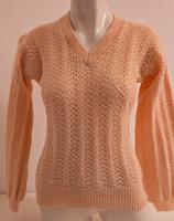 Fasching Vintage Wolle Strickpullover V Ausschnitt S Apricot Bayern - Neuendettelsau Vorschau