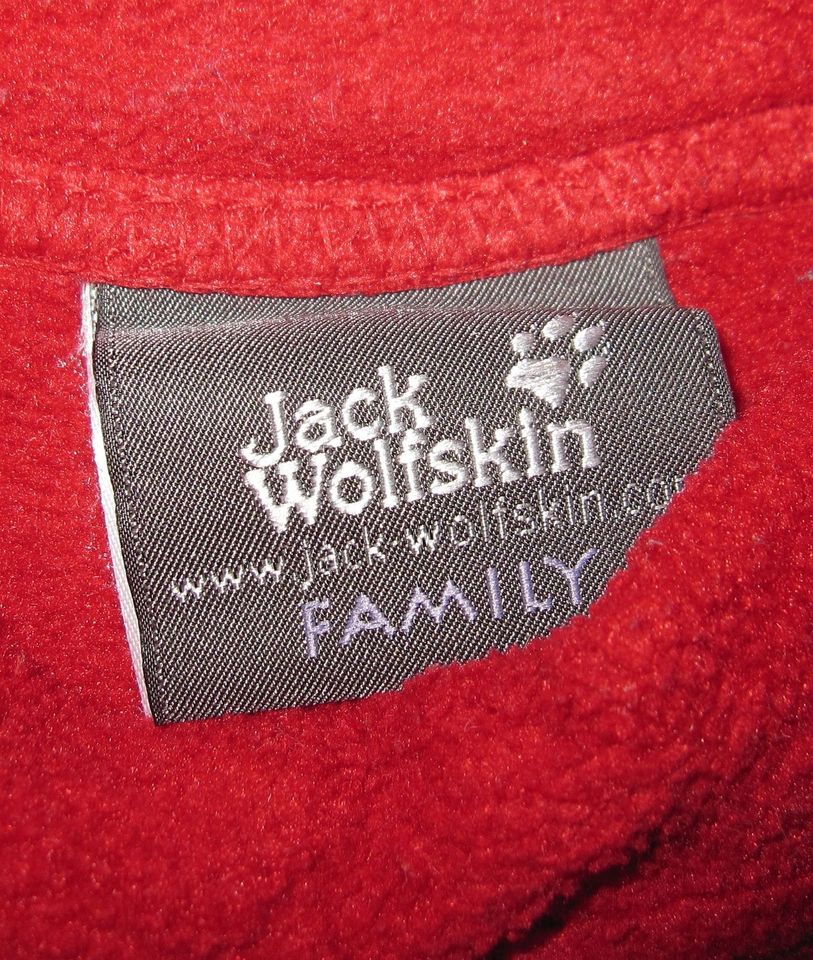 Jack Wolfskin Fleecepullover, rot, Größe 128 in Polling