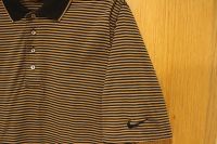 Nike-Swoosh Golf Herren Polo Shirt Braun gestreift Vintage 90s Bayern - Neudrossenfeld Vorschau