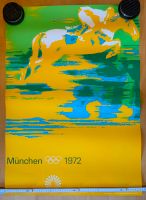 Plakat Olympische Spiele 1972 München Motiv "Springreiten“ Hessen - Mörfelden-Walldorf Vorschau