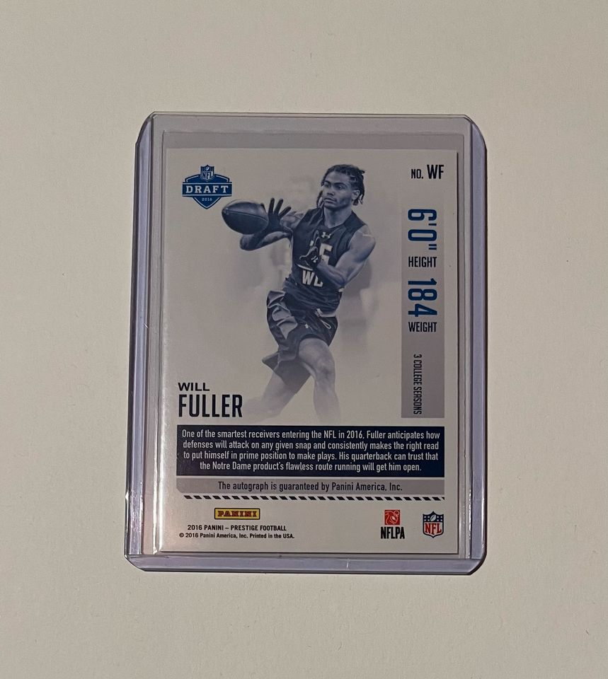 NFL Trading Card Autograph Will Fuller (Houston Texans) in Marxzell