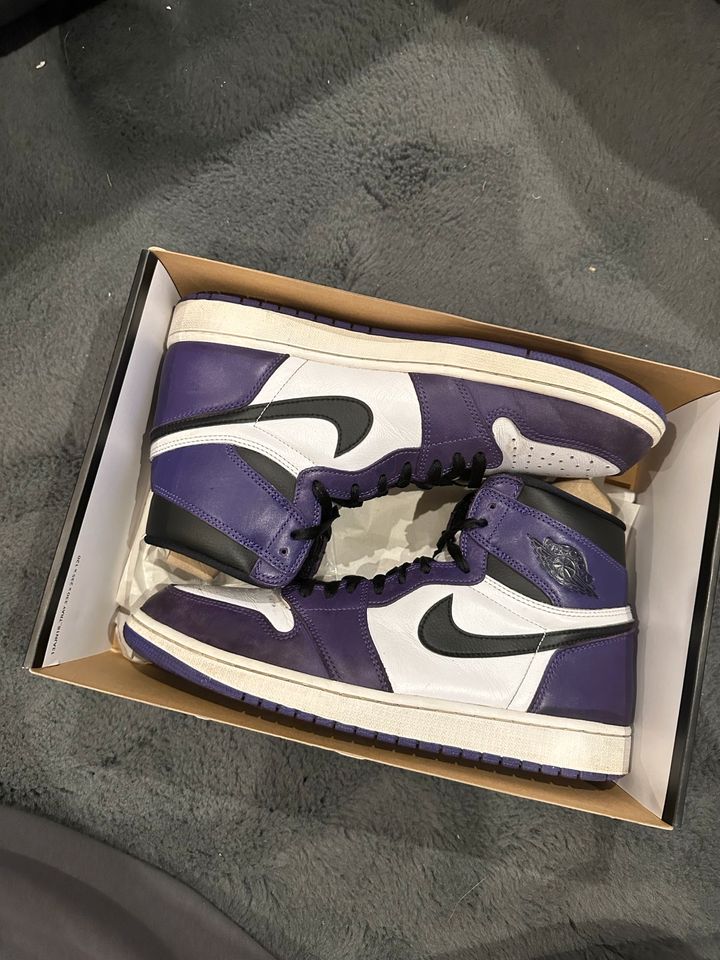 Jordan 1 High Court Purple Gr. 46 (Jordan 4, Bape ) in Bochum