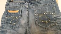 Jeans Capri Strass used look 38 mittelblau Baden-Württemberg - Karlsruhe Vorschau