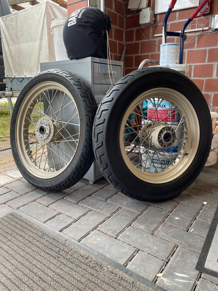 Old School Bobber Speichenräder  mit  Edelstahlspeichen Harley in Hamminkeln