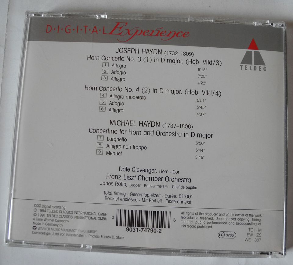 CD; Horn Concertos; Digital Experience; Joseph + Michael Haydn in Neustadt an der Weinstraße