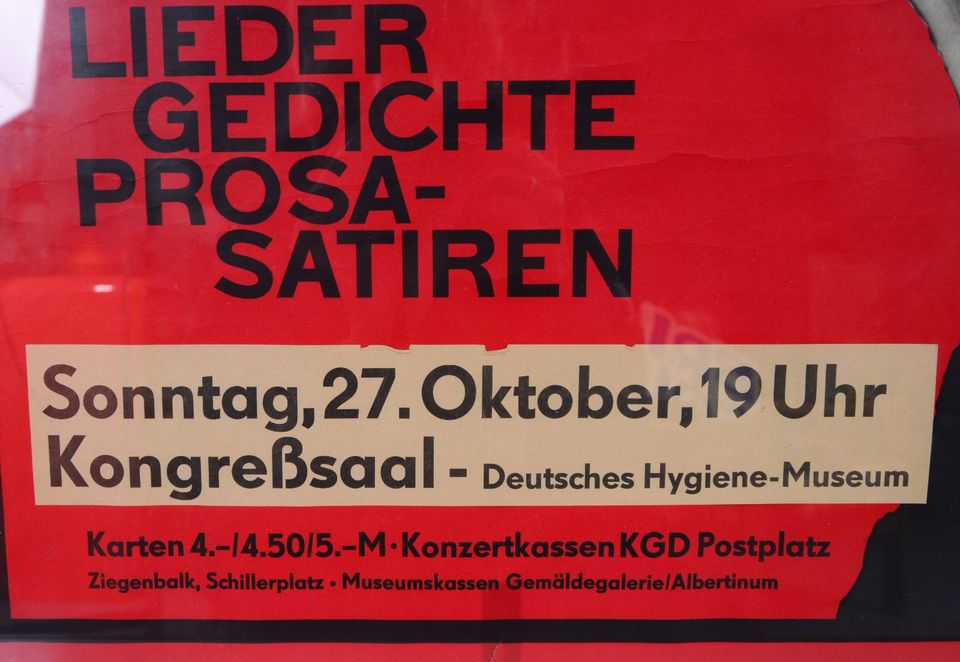 Plakat Gisela May Kurt Tucholsky 60er Jahre Poster Bild Plakat in Dresden