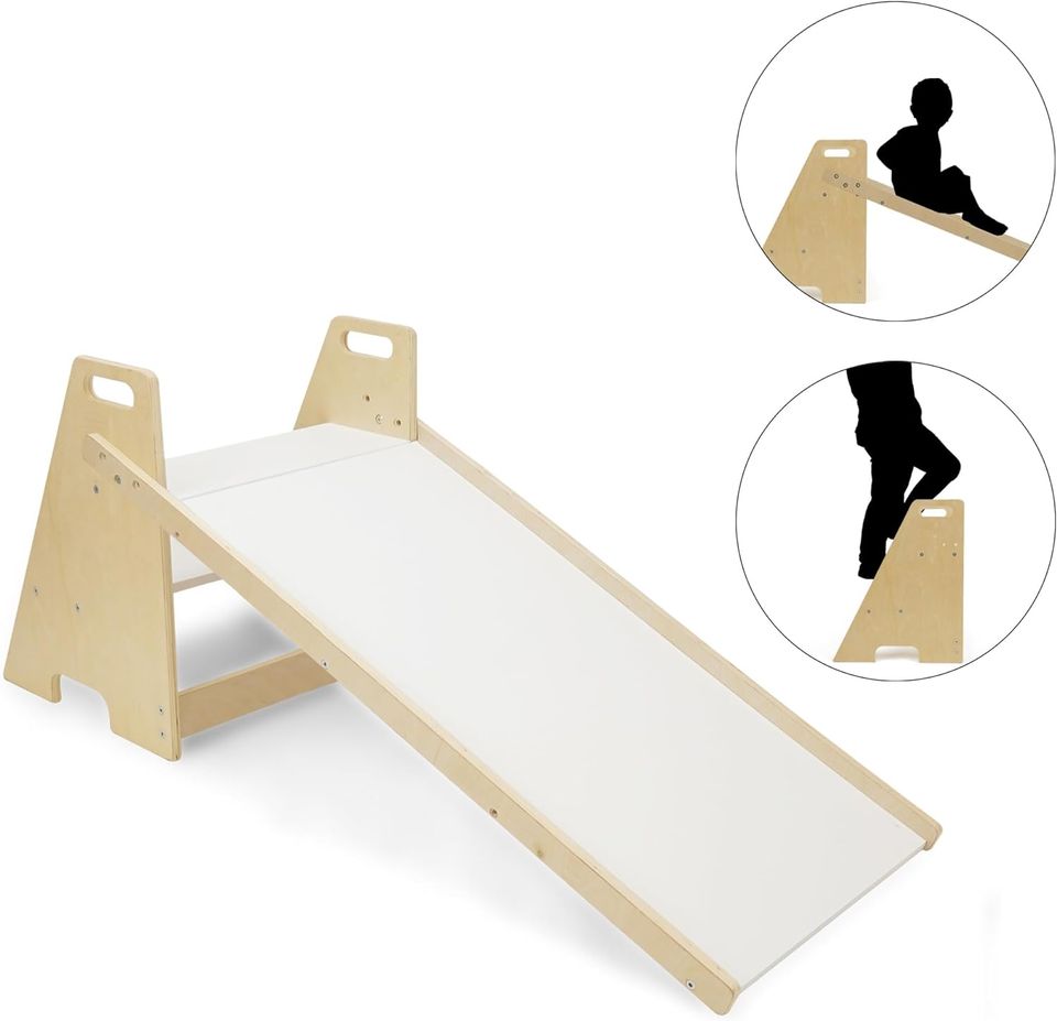 Montessori 2in1,1-Stufen Kinder-Holzrutsche, 2-Stufen Hocker in Coesfeld