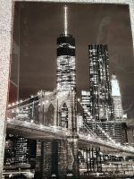 Acrylbild New York Skyline 70 x 100 Brooklyn Bridge schwarz weiss Baden-Württemberg - Essingen Vorschau