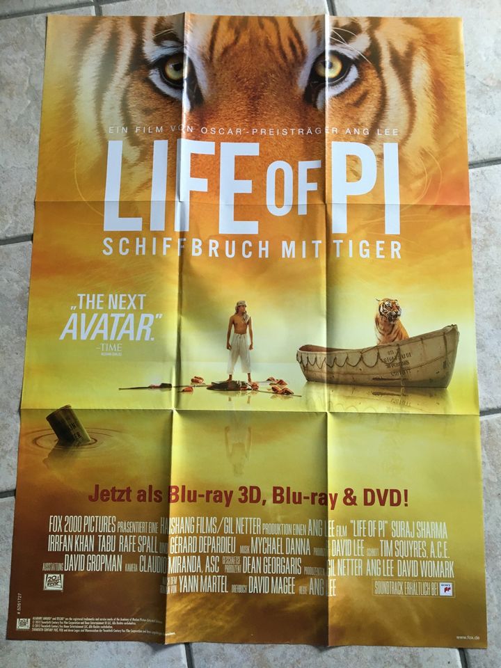 LIFE OF PI FILM POSTER GR:A1 TOP ZUSTAND in Füssen